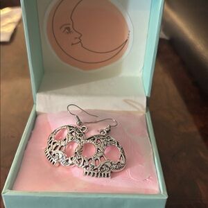 Silver Skull Earrings